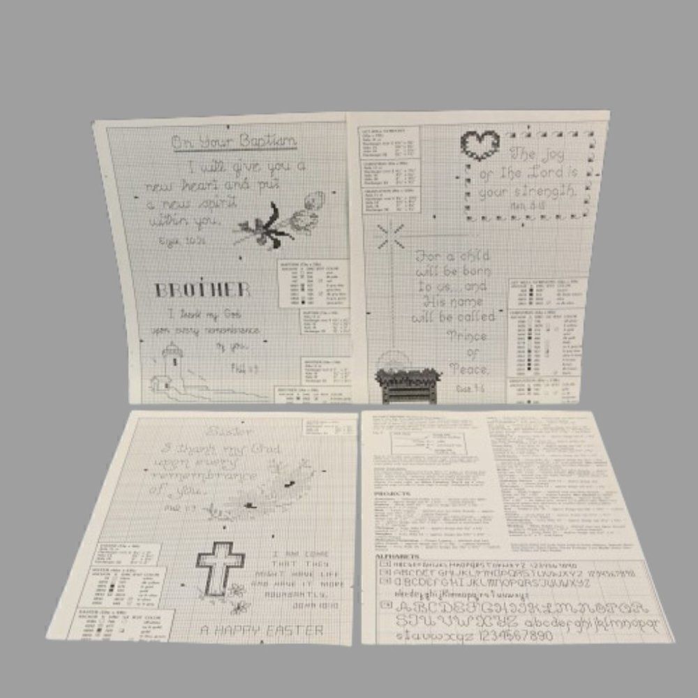 Cross Stitch Patterns 18 Assorted Photocopied Patterns - Picture 4 of 4